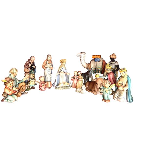 Hummel Christmas Nativity Set 17 Pieces TMK 1-4 From West Germany 1950’s *Read* - Picture 1 of 16